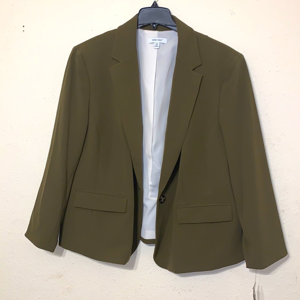 Nine West olive green blazer